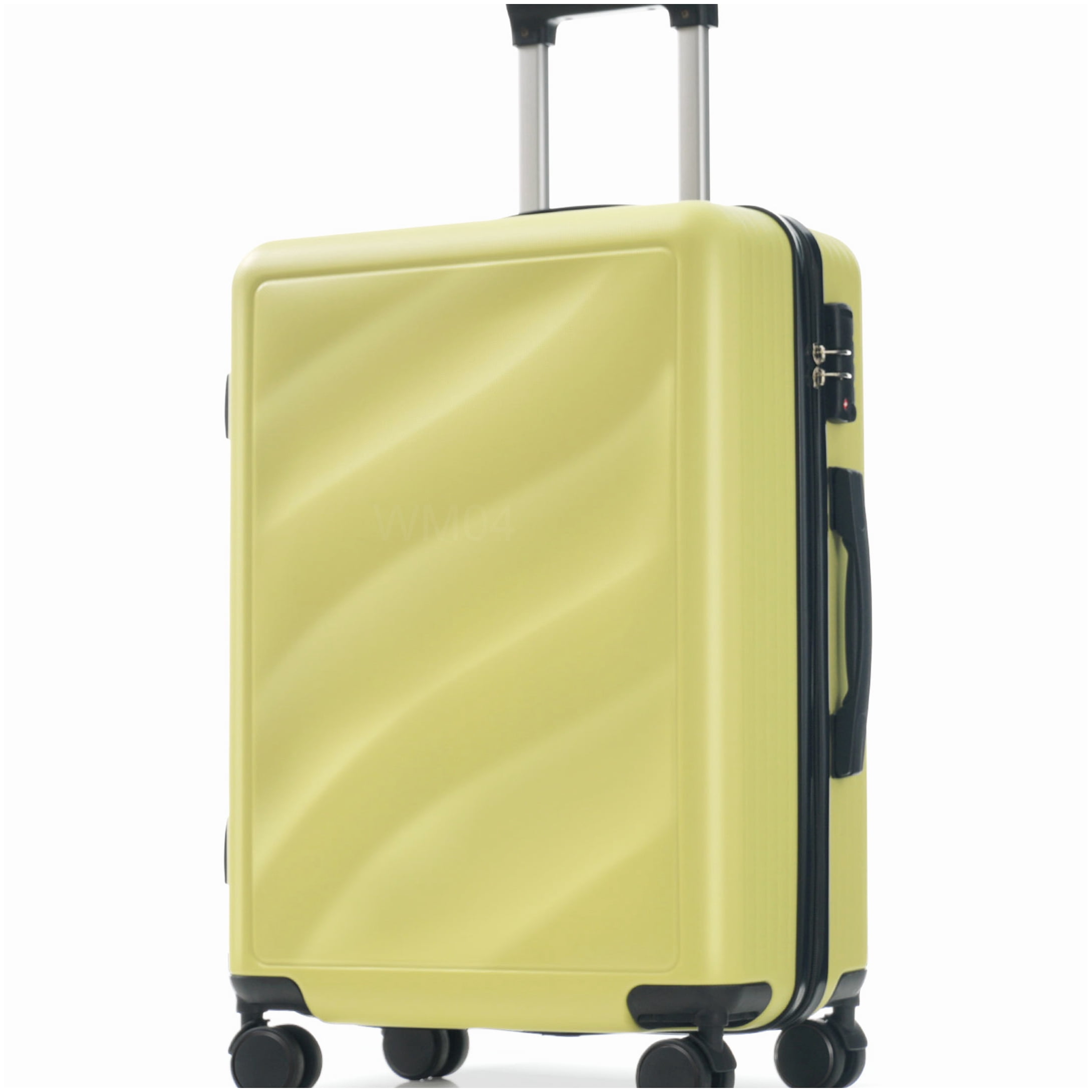 TSA Lock 3-Piece Hardside Spinner Luggage Set, Lightweight Tea Green ABS Suitcases for Men and Women