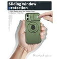 thumbnail image 3 of ELEHOLD for iPhone 15 Plus Magnetic Case,Rugged Hard PC Protective Case with Rotation Ring Holder Kickstand Sliding Camera Protector Compatible with Mag Safe for  iPhone 15 Plus, Olivegreen, 3 of 6