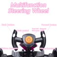thumbnail image 6 of iRerts 12V Ride on Toys, Powered Electric Go Kart with Music, LED Light, Horn, Forward/Backward, Pedal Go Kart Kids Electric Car for Kids Boys Girls Ages 3-6, Magenta, 6 of 10