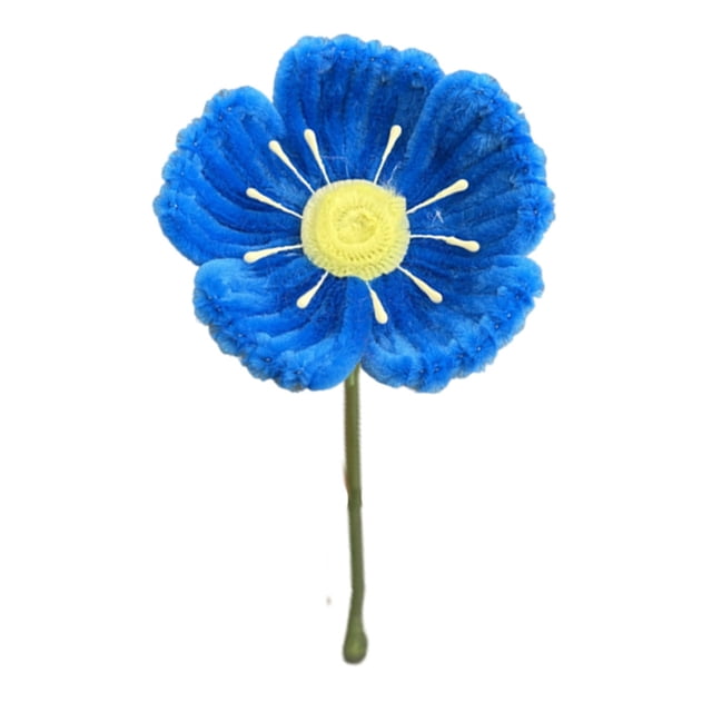 Flor de limpiapipas terminada, tallo de chenilla hecho a mano, flor falsa, regalo artesanal para mujeres, madres, esposas, cumpleaños, bodas, decoración del hogar