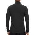 thumbnail image 2 of SIMIYA Men's Turtleneck Basic Men's Long-Sleeved Shirt,Slim Fit Inner Fleece Thermal Underwear Top Long Sleeve Black, 2 of 5