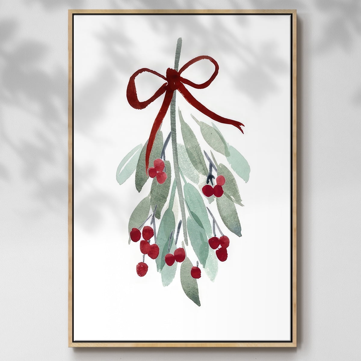 Come Across I - Framed Gallery Wrapped Holiday Canvas - 17 x 25 - Natural Wood Frame