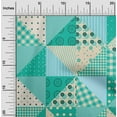 thumbnail image 2 of oneOone Cotton Jersey Aquamarine Green Fabric Quilting Supplies Print Sewing Fabric By The Yard 58 Inch Wide, 2 of 6