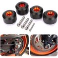 thumbnail image 1 of Motorcycle Front Rear Fork Wheel Frame Slider Crash Protector Black, Orange4pcs, 1 of 5