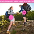 thumbnail image 6 of LZCKDPX Upgraded Collapsible Stool, 400lbs Max Weight, Lightweight But Sturdy, Portable Retractable Folding Telescoping Foldable Camping Stool for Adults Outdoor Fishing Hiking Travel BBQ,Pink, 6 of 7