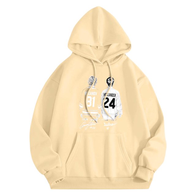 Heated Rivalry Jersey Pullover Hoodie Sweatshirt Casual Long Sleeve Heated Rivalry Jersey Streetwear Top Heated Rivalry Jersey Design Beige M