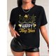 thumbnail image 1 of Camiseta para mujer veranoGraphic Glam, Women's Casual Fashion T-Shirt with New Year Hat & Fireworks Print - Crew Neck, Short Sleeve, Breathable Polyester - Perfect for Spring/SummerFather's Day, Mo, 1 of 8