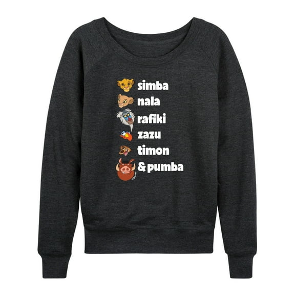 The Lion King - Main Characters - Women's Lightweight French Terry Long Sleeve Shirt