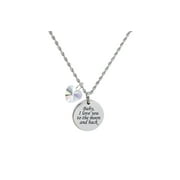 Thick Disc Inspirational Necklace made with Crystals Precision Cut Crystal by Pink Box