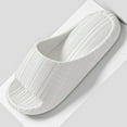 thumbnail image 5 of Womens Slippers Non-Slip Flat Heel Open Toe Casual Home Indoor Outdoor Slides Lightweight House Slippers Shower Shoes for Women White 7.5, 5 of 5