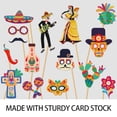 thumbnail image 3 of Day of the Dead Photo Booth Props, Dia De Los Muertos Decorations, Mexican Skull Photo Booth Props, Halloween Party Supplies, 30Pcs, 3 of 6