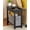 Black, variant on Narrow Wood Side Table with Flip-Top and Fabric Storage Bin