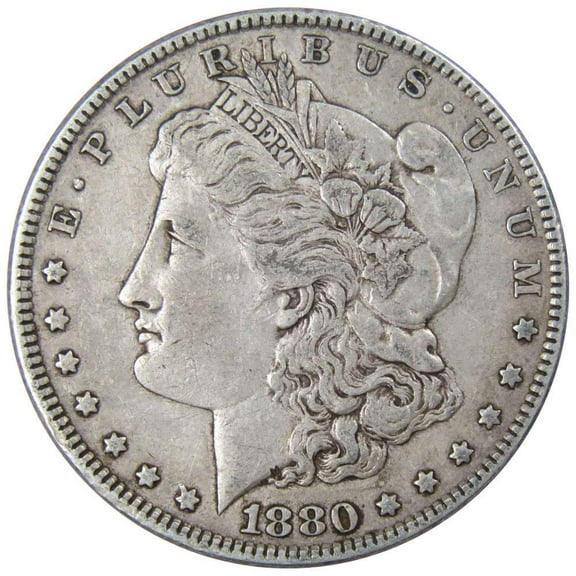 1880 Morgan Dollar VF Very Fine 90% Silver $1 US Coin Collectible