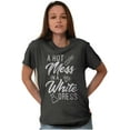 thumbnail image 4 of Hot Mess White Dress Bachelorette Women's Plus Size Graphic Tee Brisco Brands 3X, 4 of 4