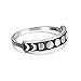 thumbnail image 3 of Angol Sterling Silver Rings for Women Vintage Moon Phase Ring S925 Stacking Statement Band Minimalist Ring, 3 of 4