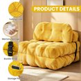 thumbnail image 4 of Centilab Folding Sofa Bed, Convertible Sleeper Chair with Pillow, Foldable Floor Sofa Couch, Portable Futon Mattress with Back Support for Living Room Bedroom Guest Room, Single Yellow, 4 of 9