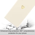 thumbnail image 6 of for Samsung Galaxy S24 Ultra Case Cute Heart Pattern Soft Shockproof Protective Silicone Phone Case for Women Girls, Beige, 6 of 14
