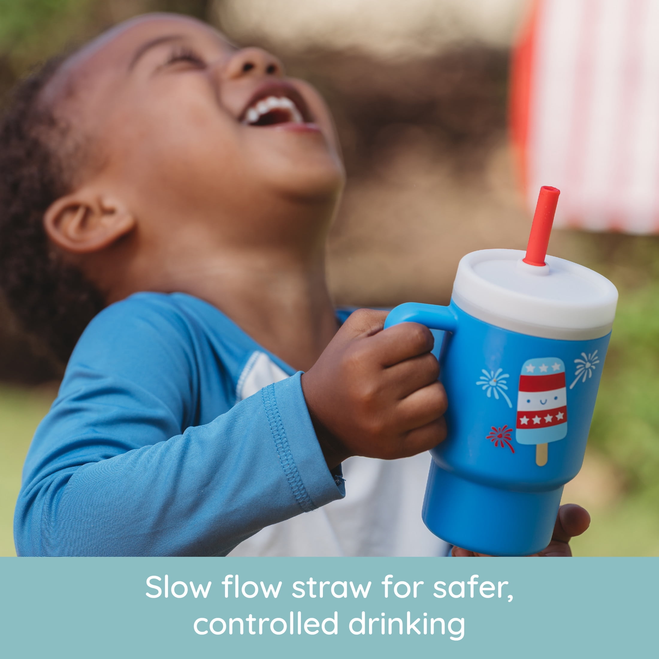 My 1st Tumbler Toddler Training Cup with Straw, 9oz Sippy Cup with Easy-Grip Handles, Spill-Resistant, Limited Summer Edition Popsicle