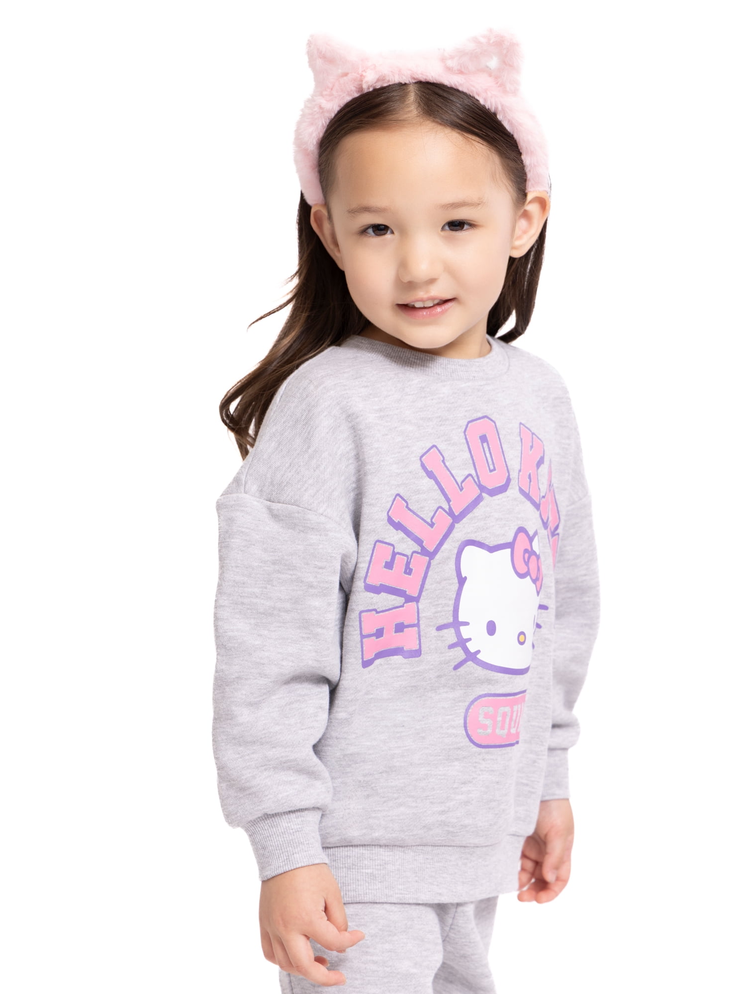 Hello Kitty Toddler Girls Graphic Sweatshirt and Joggers Set, 2-Piece, Sizes 12M-5T