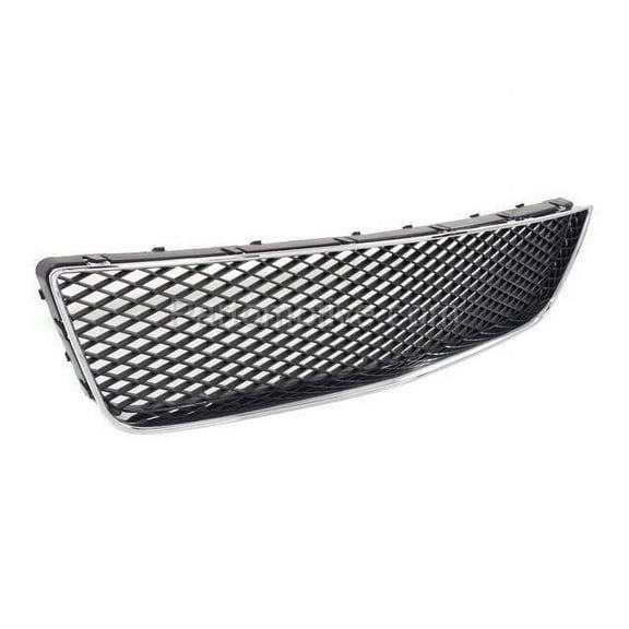 Front Bumper Cover Grille - Chrome Frame with Black Mesh - Compatible with 2006 - 2009, 2011 - 2013 Chevy Impala 2007 2008 2012