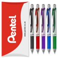 thumbnail image 1 of Pentel Energel BL77 Retractable Gel Ink Rollerball Pens, 0.7mm, Assorted Ink Colors, 5 Pack, 1 of 5