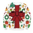 thumbnail image 1 of Suéteres de Navidad feos, jerséis verdes con estampado divertido en 3D, sudadera para fiesta navideña, cumpleaños y Navidad, 2023, 1 of 4