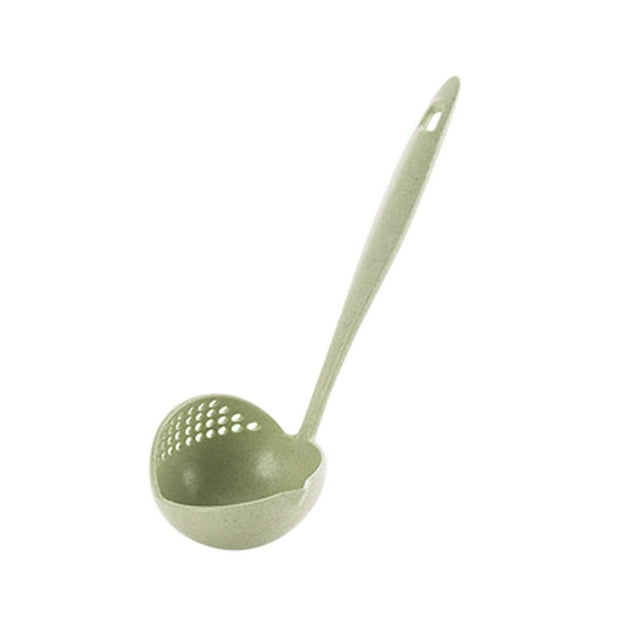 ICQOVD 1PCS 2-in-1 Long Handle Filter Skimmer Hot Pot Porridge Soup Spoon