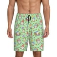 thumbnail image 2 of Rocae Spring Gnomes for Men's Soft Sleep Pajama Shorts, Waistband and Pockets, 2 of 9