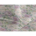 thumbnail image 3 of Ambesonne Asia Quilted Bedspread Set 3 Pcs, Chinese Flowers Watercolor Art, Twin, Pale Pink Pistachio Green, 3 of 4