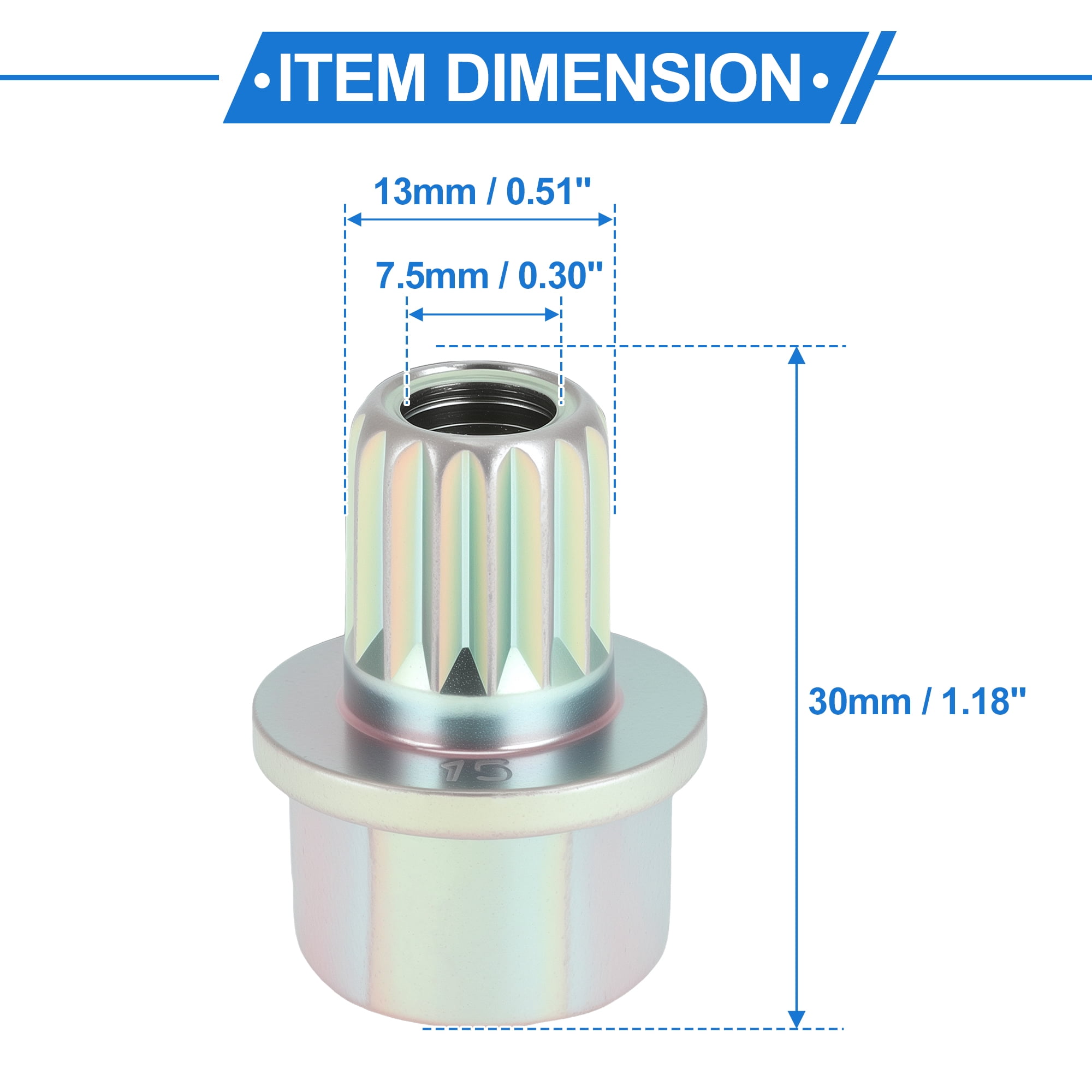 Unique Bargains Vehicle Wheel Lock Lugnut for BMW, Durable 31/15PT Galvanized Alloy Steel