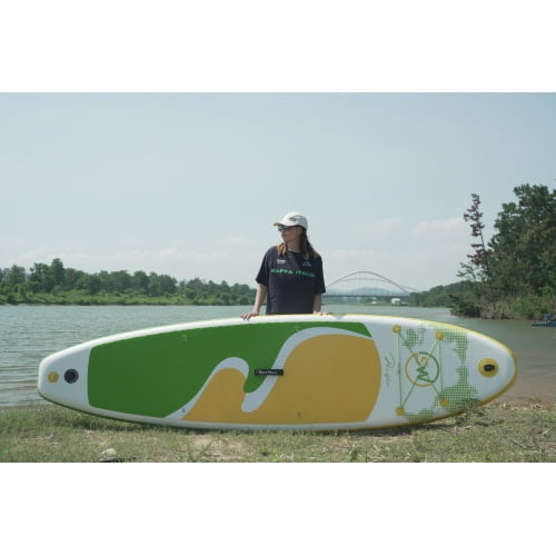 11'x34"x6" Inflatable Stand Up Paddle Board, All-in-One SUP Kit with Paddle, Pump, Bag & Accessories for Adults & Youth