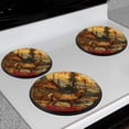 thumbnail image 7 of Gas Stove Burner Cover,Electric Stove Top Protector,Easy to Clean,Majestic Elk and Cabin in a Mountainous Landscape, 7 of 7
