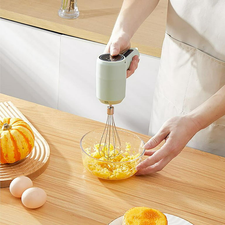 Fridja Hand Mixer Electric 3 Speed Hand Mixer Wireless Kitchen Handheld Mixer Includes 2 Mixing Rods, Eggs Separator for Cream, Cake, Cookies, Green