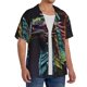thumbnail image 2 of Balery Dragon with Colorful Tail Camisa Casual de Manga Corta con Botones para Hombre, Texturizada, Estilo Cubano, para Playa, Verano-Small, 2 of 5