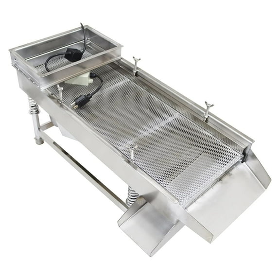 Electric Straight Linear Vibrating Screen Vibrating Sieve Shaker with One 4mm Screen Stainless Steel