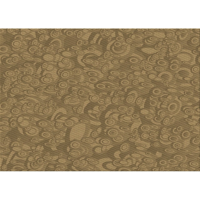 Ahgly Company Machine Washable Indoor Rectangle Transitional Saddle Brown Area Rugs, 8' x 12'