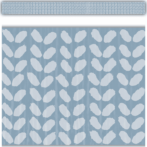 Classroom Cottage Blue Petals Straight Border Trim [TCR6777]