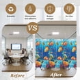 thumbnail image 6 of Ocean Coral Fish Window Privacy Film, Colorful Underwater World Seagrass Static Cling UV Sun Blocking Tint Film Heat Control Windows Films for Bedroom Bathroom, Window Stickers 35.4"x78.7", 6 of 8