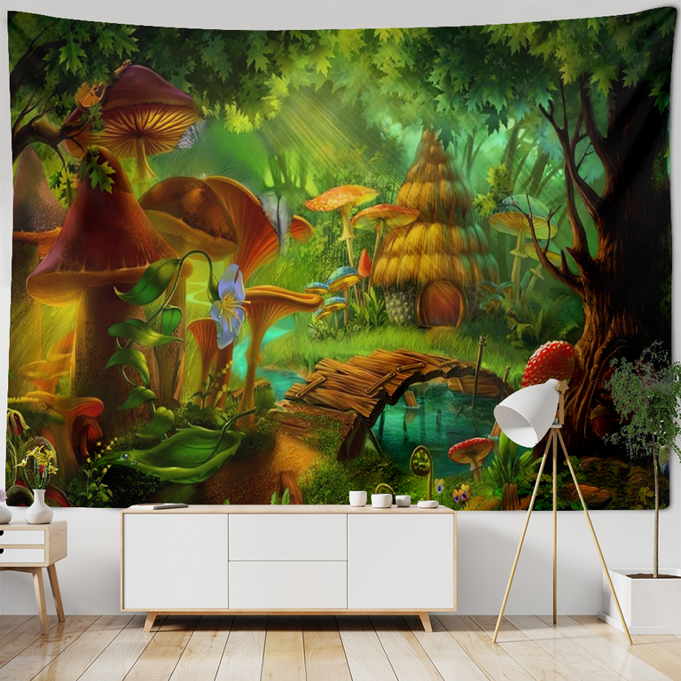 Mushroom Cool Tapestries Unique Bedroom Tapestry Background Cloth for Wall Art Walmart