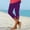 Style1-Purple capri pants for women, variant on Capri Leggings for Women High Waist Solid Color Slim Fit Yoga Pants for Summer Workout Black XXL