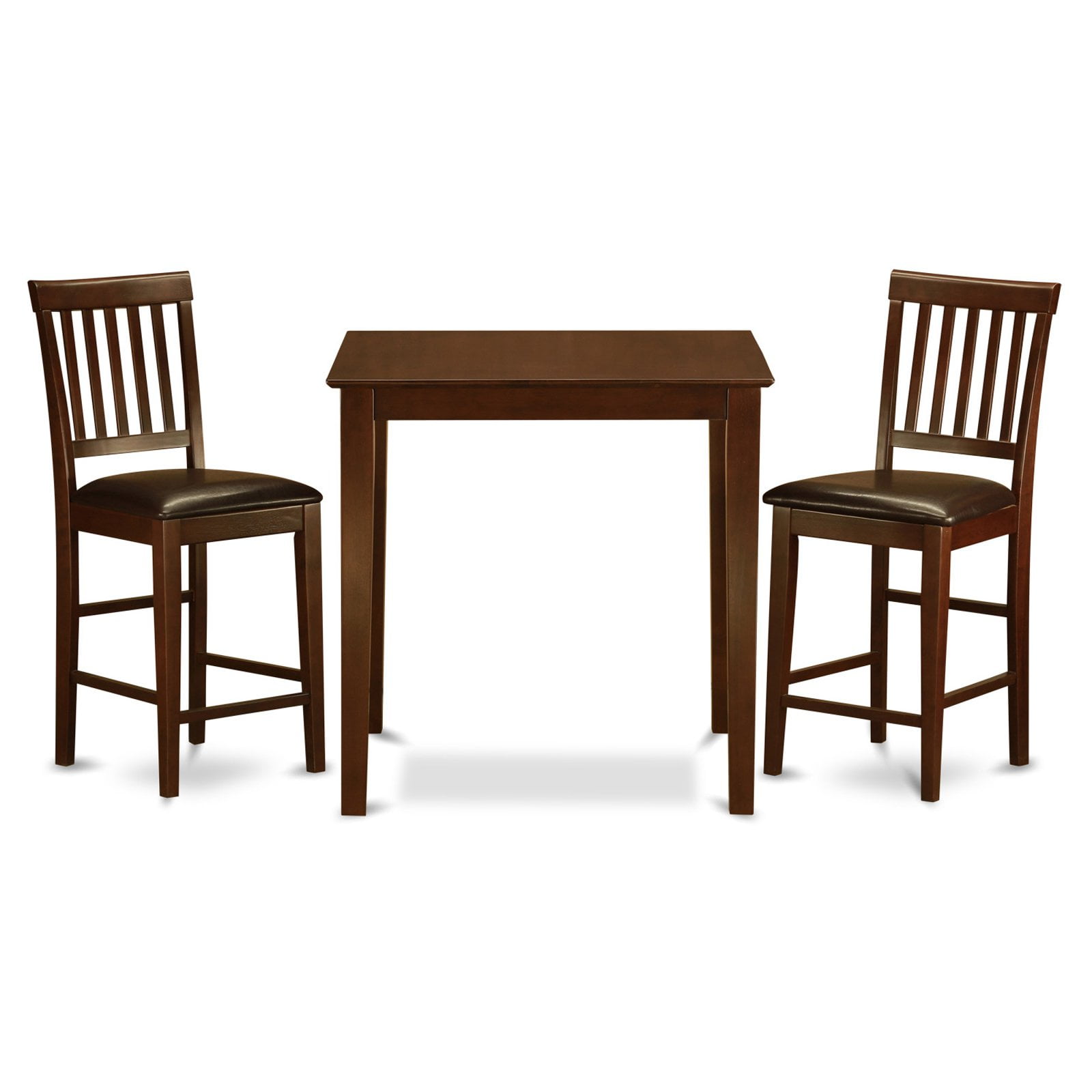 East West Furniture Vernon 3 Piece Slat Back Dining Table Set