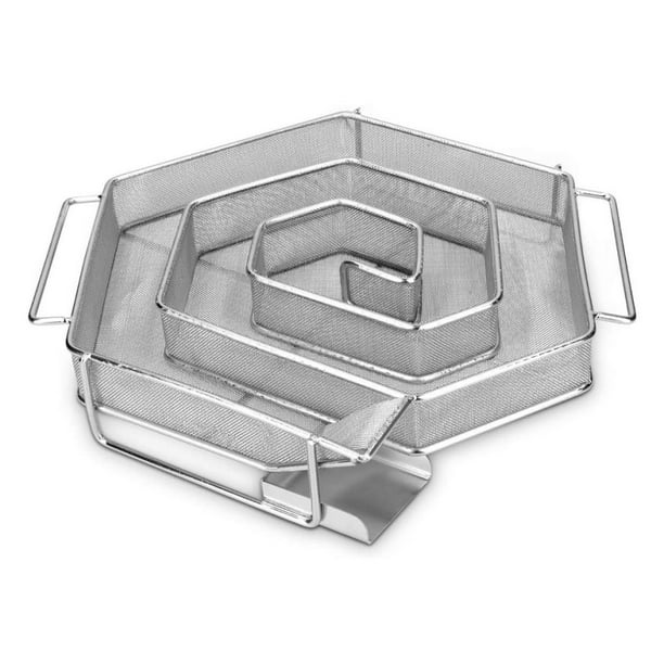 Generador de humo frío en espiral de acero inoxidable, robusto y estable gracias a su construcción en acero inoxidable, diseño compacto para un uso versátil en diversos gabinetes ahumadores y