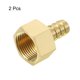 thumbnail image 3 of Conector de Manguera de Latón Uxcell, Conector de Manguera Femenino 1/2' Barb x 3/4' NPT 2, 3 of 6