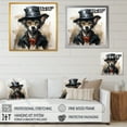 thumbnail image 4 of Designart "Mysterious Wolf in a Black Trenchcoat II" Animals Framed Wall Art Decor - Modern Black Wolf Entryway Framed Wall Art Print, 4 of 6