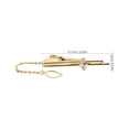 thumbnail image 2 of OULII Elegant Golden Music Note Necktie Clip Metal Pin for Wedding and Party Events, 2 of 8