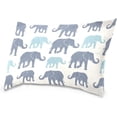 thumbnail image 7 of Elephants On White Velvet Oblong Lumbar Plush Throw Pillow Cover/Shams Cushion Case - 20x30in - Decorative Invisible Zipper Design for Couch Sofa Pillowcase Only, 7 of 7
