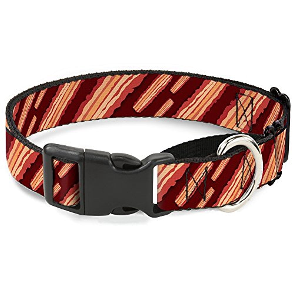 Buckle-Down Bacon Slices Maroon Martingale Dog Collar