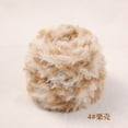 thumbnail image 1 of Zhuge Hilo de chenilla grueso y voluminoso para tejer a mano, hilo de chenilla grueso y esponjoso, hilo de felpa suave, 200 g, beige, 1 of 4