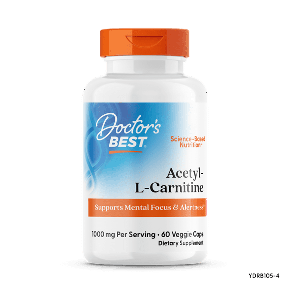 Doctor's Best Acetyl-L-Carnitine with Biosint Carnitines 500 MG Capsules, 60 Ct