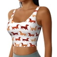 thumbnail image 2 of Pofeuu Dachshund Walking Print Sports Bra for Women Sexy Vest Yoga Running Gym Fitness Crop Bras Tops-Small, 2 of 8